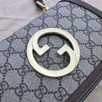 GUCCI BLONDIE MINI SHOULDER BAG WITH BEIGE AND EBONY GG SUPREME CANVAS – GB78