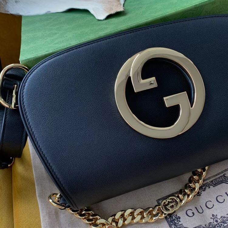 GUCCI BLONDIE SHOULDER BAG IN BLACK LEATHER – GB80
