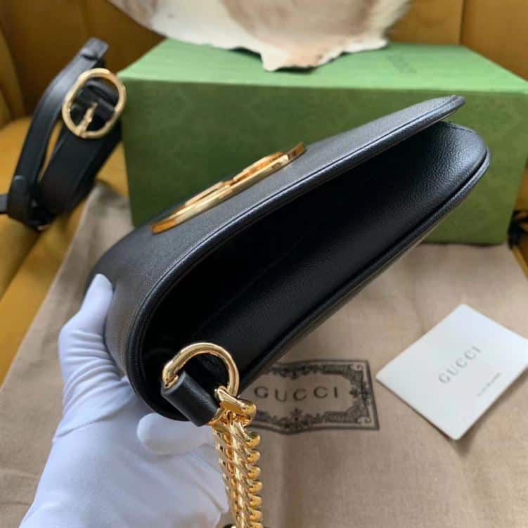 GUCCI BLONDIE SHOULDER BAG IN BLACK LEATHER – GB80