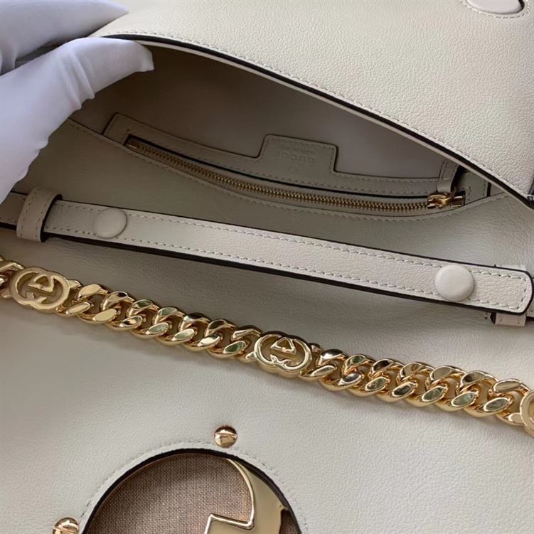 GUCCI BLONDIE SHOULDER BAG IN WHITE LEATHER – GB79