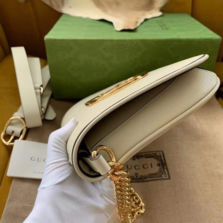 GUCCI BLONDIE SHOULDER BAG IN WHITE LEATHER – GB79