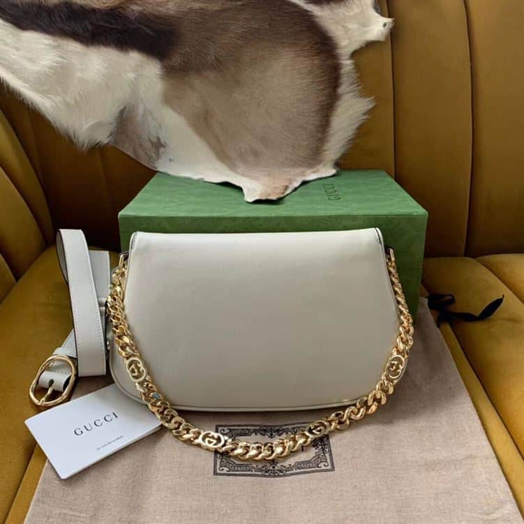 GUCCI BLONDIE SHOULDER BAG IN WHITE LEATHER – GB79