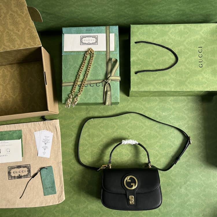 GUCCI BLONDIE TOP HANDLE BLACK BAG – GB06