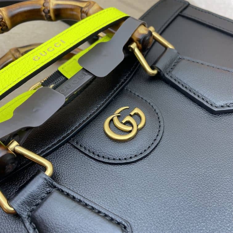 GUCCI DIANA SMALL NOTE BAG IN BLACK LEATHER – GB03