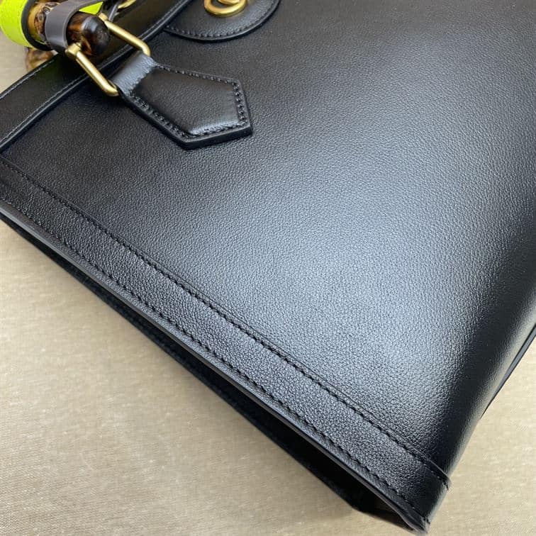 GUCCI DIANA SMALL NOTE BAG IN BLACK LEATHER – GB03