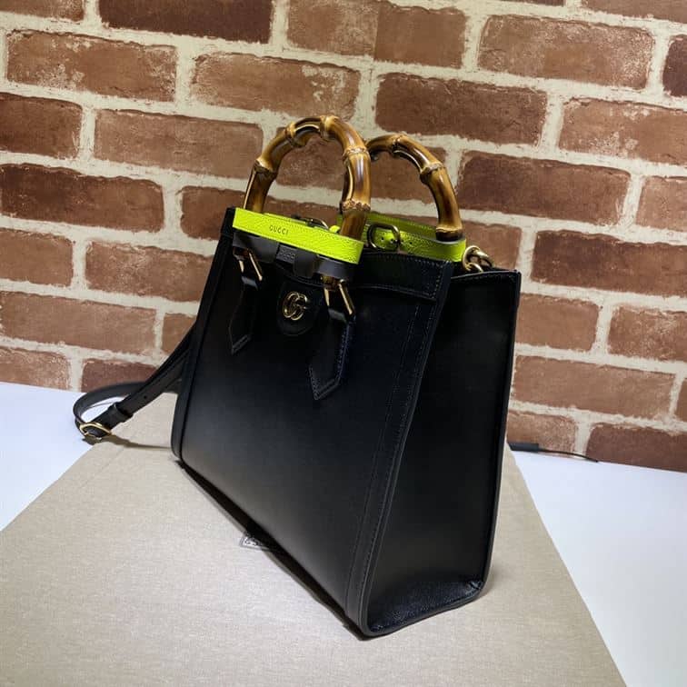 GUCCI DIANA SMALL NOTE BAG IN BLACK LEATHER – GB03