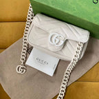GUCCI GG MARMONT BELT BAG IN WHITE LEATHER – GB64