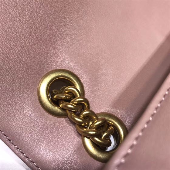 GUCCI GG MARMONT SMALL SHOULDER BAG DUSTY PINK LEATHER – GB61
