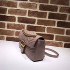 GUCCI GG MARMONT SMALL SHOULDER BAG DUSTY PINK LEATHER – GB61