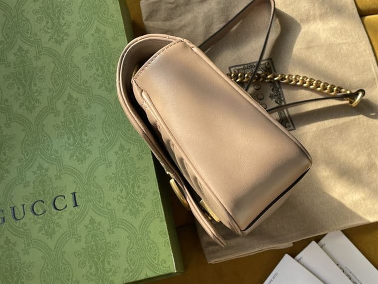GUCCI GG MARMONT SMALL SHOULDER BAG IN BROWN LEATHER – GB60
