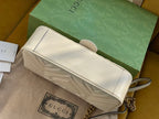 GUCCI GG MARMONT SMALL SHOULDER BAG IN WHITE LEATHER – GB59