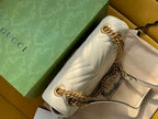 GUCCI GG MARMONT SMALL SHOULDER BAG IN WHITE LEATHER – GB59