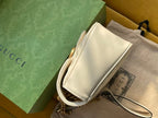 GUCCI GG MARMONT SMALL SHOULDER BAG IN WHITE LEATHER – GB59
