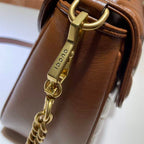 GUCCI GG MARMONT SMALL TOP HANDLE BAG IN BROWN LEATHER – GB52