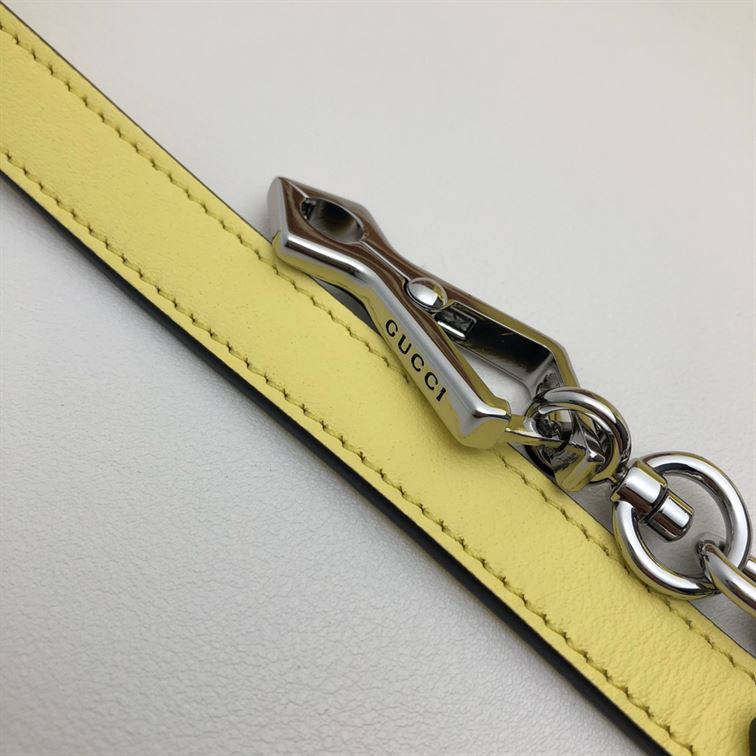 GUCCI GG MARMONT SMALL TOP HANDLE BAG IN YELOW LEATHER – GB53