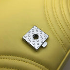 GUCCI GG MARMONT SMALL TOP HANDLE BAG IN YELOW LEATHER – GB53