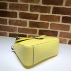 GUCCI GG MARMONT SMALL TOP HANDLE BAG IN YELOW LEATHER – GB53