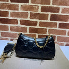 GUCCI GG MATELASSE HANDBAG WITH BLACK LEATHER – GB89