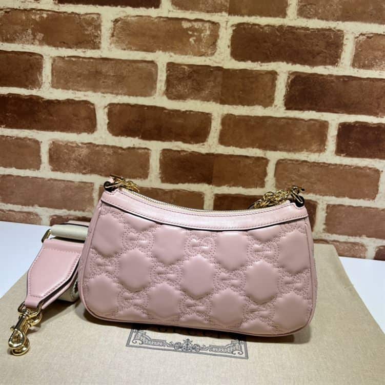 GUCCI GG MATELASSE HANDBAG WITH PINK LEATHER – GB88