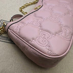 GUCCI GG MATELASSE HANDBAG WITH PINK LEATHER – GB88