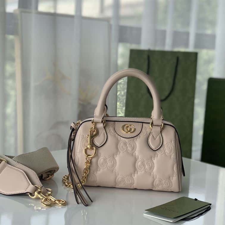 GUCCI GG MATELASSE MINI BAG IN BEIGE LEATHER – GB68
