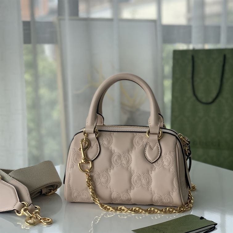 GUCCI GG MATELASSE MINI BAG IN BEIGE LEATHER – GB68