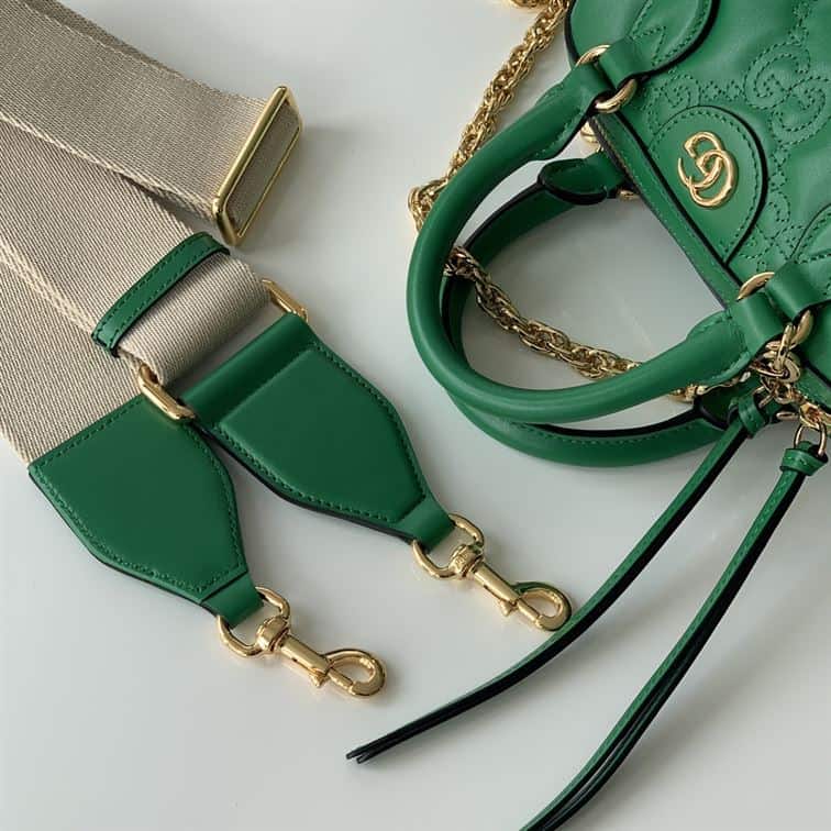 GUCCI GG MATELASSE MINI BAG IN BRIGHT GREEN LEATHER – GB70