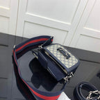 GUCCI HORSEBIT 1955 MINI BAG IN BEIGE AND BLUE GG SUPREME CANVAS – GB11