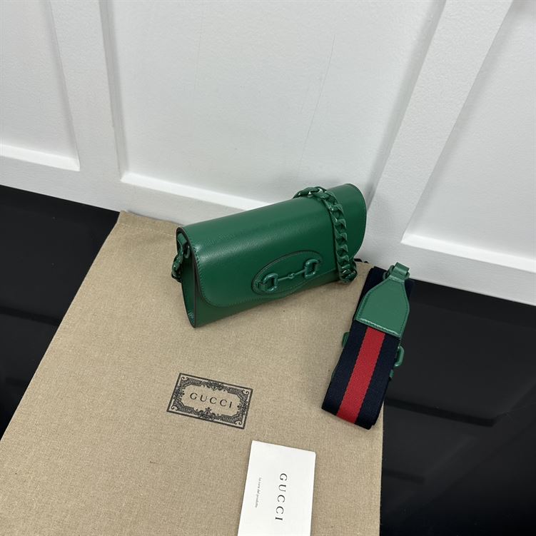 GUCCI HORSEBIT 1955 MINI BAG IN GREEN LEATHER – GB32