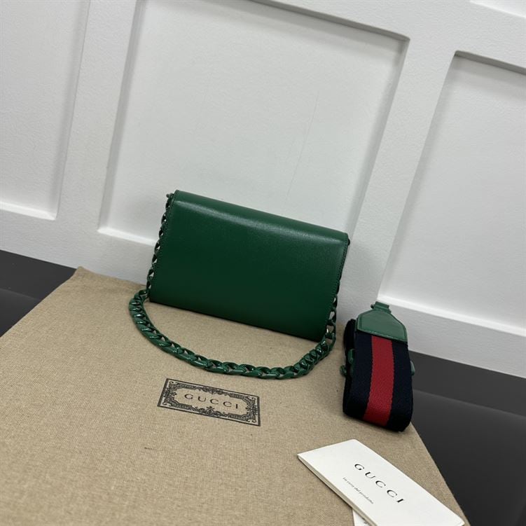 GUCCI HORSEBIT 1955 MINI BAG IN GREEN LEATHER – GB32