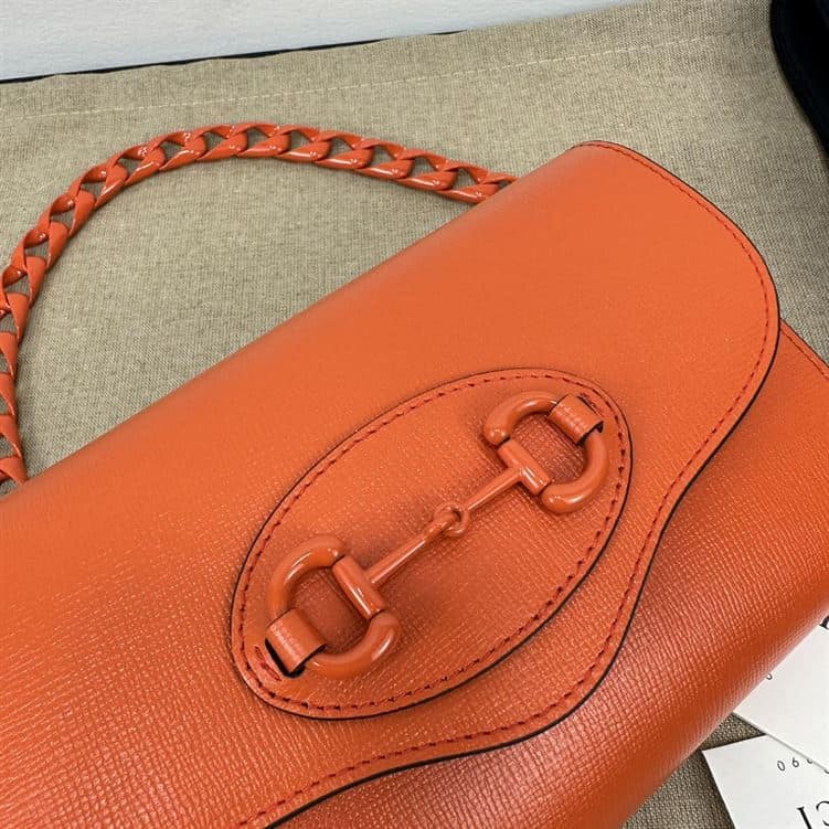 GUCCI HORSEBIT 1955 MINI BAG IN ORANGE LEATHER – GB34
