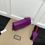 GUCCI HORSEBIT 1955 MINI BAG IN PURPLE LEATHER – GB31