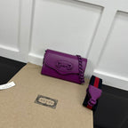 GUCCI HORSEBIT 1955 MINI BAG IN PURPLE LEATHER – GB31