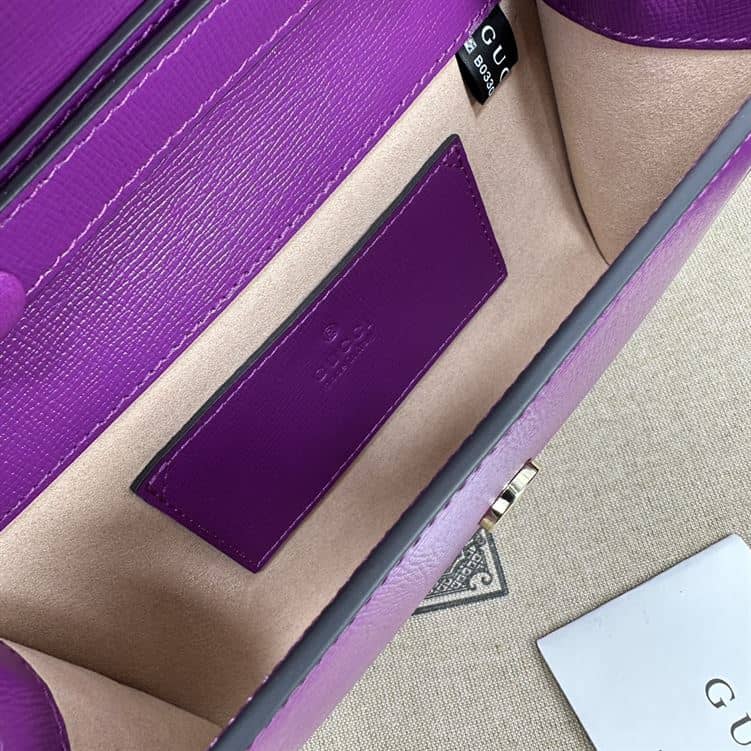 GUCCI HORSEBIT 1955 MINI BAG IN PURPLE LEATHER – GB31