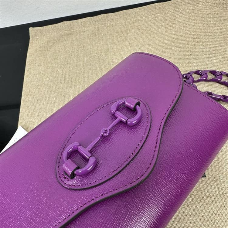 GUCCI HORSEBIT 1955 MINI BAG IN PURPLE LEATHER – GB31