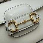 GUCCI HORSEBIT 1955 MINI BAG IN WHITE LEATHER – GB10