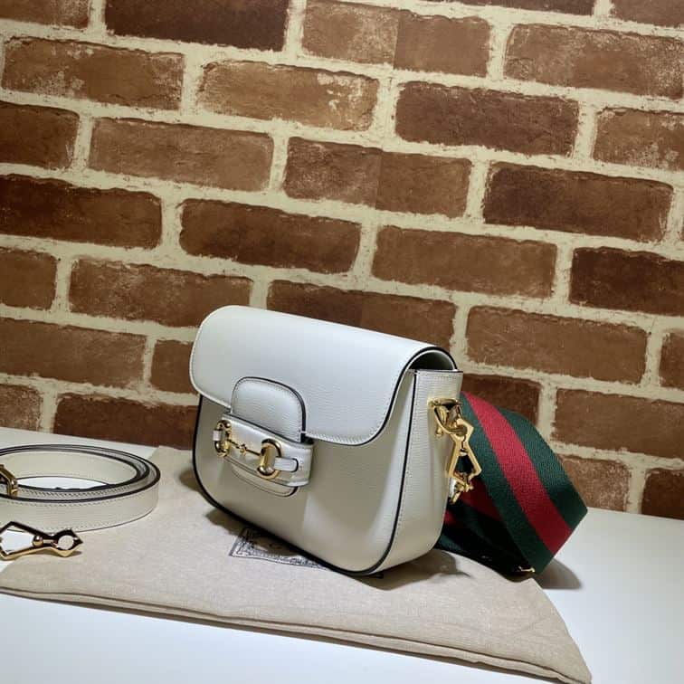GUCCI HORSEBIT 1955 MINI BAG IN WHITE LEATHER – GB10