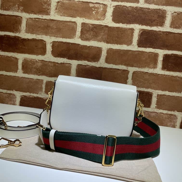 GUCCI HORSEBIT 1955 MINI BAG IN WHITE LEATHER – GB10