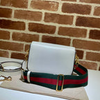 GUCCI HORSEBIT 1955 MINI BAG IN WHITE LEATHER – GB10