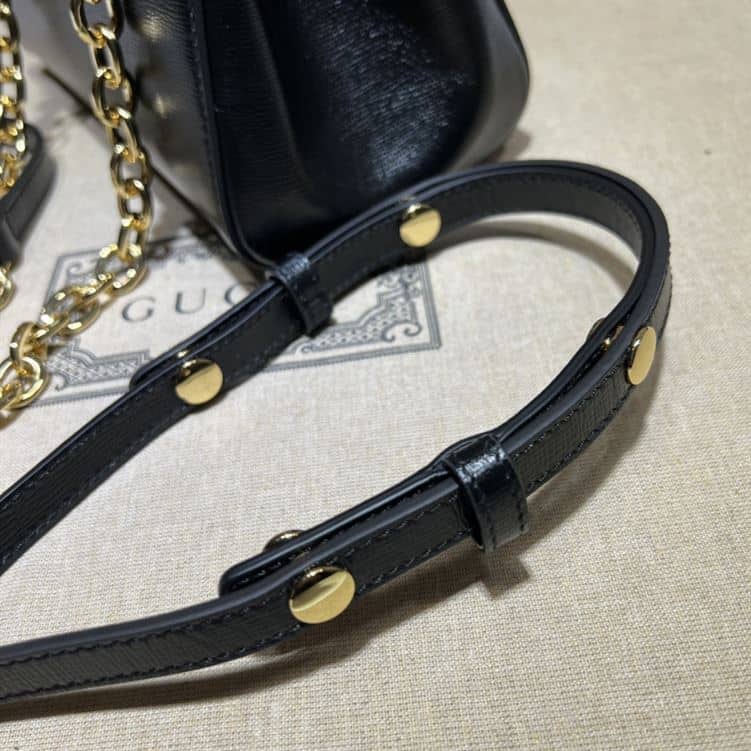 GUCCI HORSEBIT 1955 MINI BAG WITH BLACK LEATHER – GB21