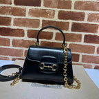 GUCCI HORSEBIT 1955 MINI BAG WITH BLACK LEATHER – GB21