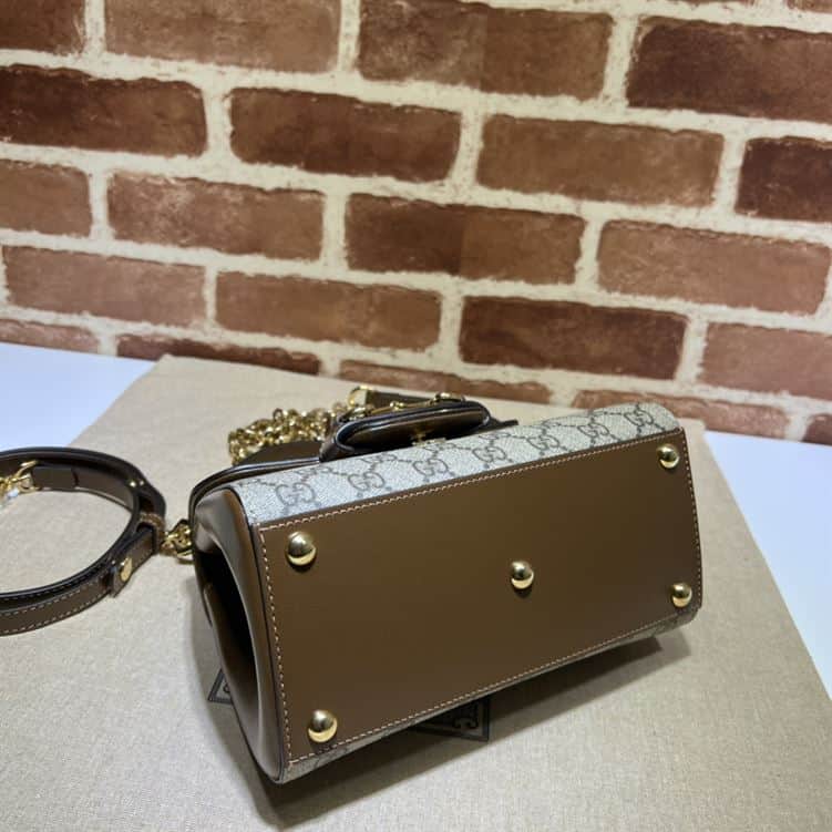 GUCCI HORSEBIT 1955 MINI BAG WITH LIGHT BROWN – GB22