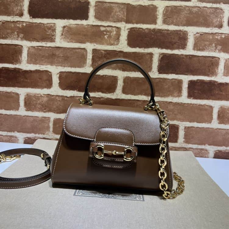 GUCCI HORSEBIT 1955 MINI BAG WITH LIGHT BROWN LEATHER – GB20