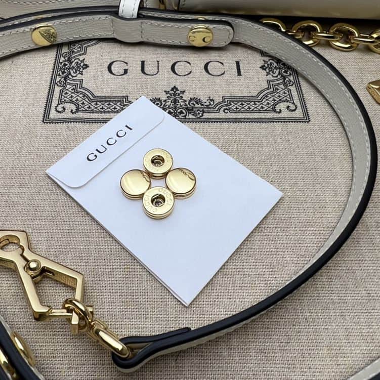 GUCCI HORSEBIT 1955 MINI BAG WITH WHITE LEATHER – GB19