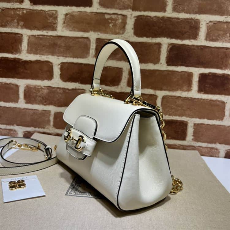 GUCCI HORSEBIT 1955 MINI BAG WITH WHITE LEATHER – GB19