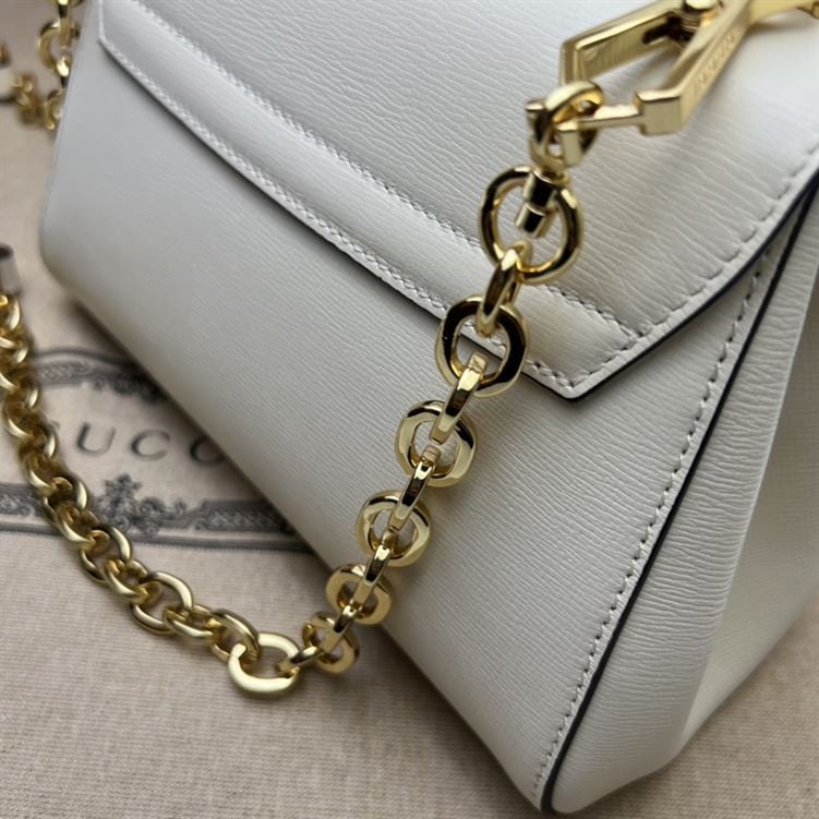GUCCI HORSEBIT 1955 MINI BAG WITH WHITE LEATHER – GB19