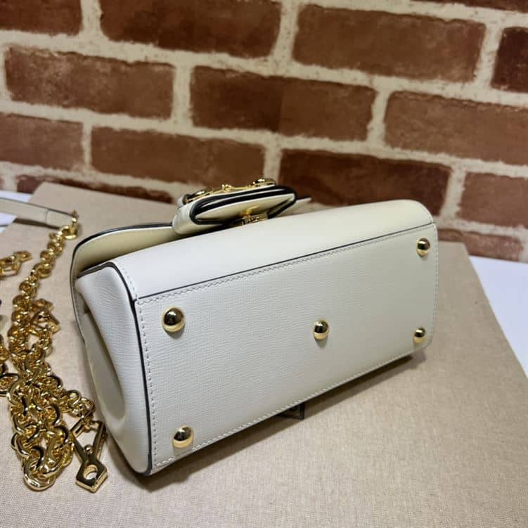 GUCCI HORSEBIT 1955 MINI BAG WITH WHITE LEATHER – GB19