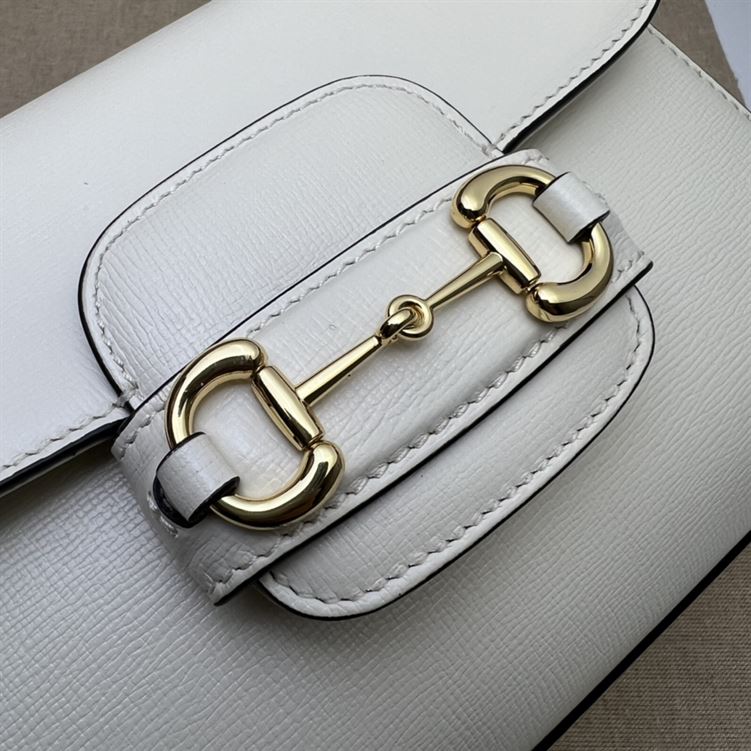 GUCCI HORSEBIT 1955 MINI BAG WITH WHITE LEATHER – GB19