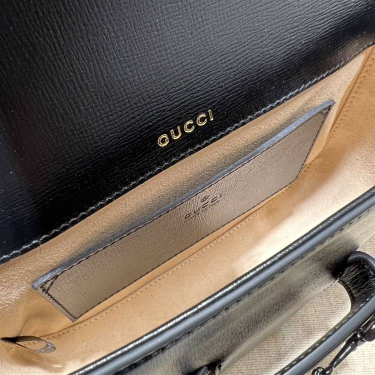 GUCCI HORSEBIT 1955 SMALL SHOULDER BAG BLACK LEATHER – GB24