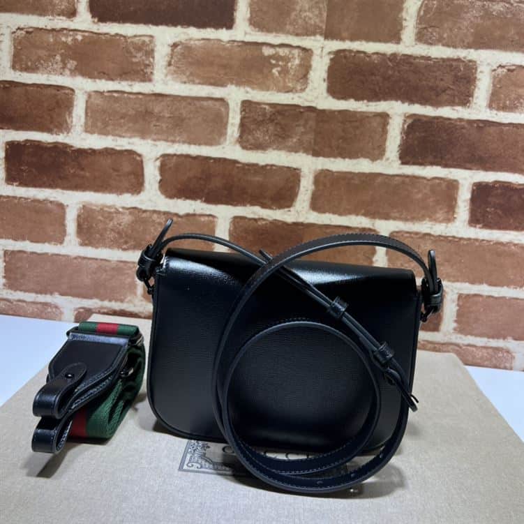 GUCCI HORSEBIT 1955 SMALL SHOULDER BAG BLACK LEATHER – GB24